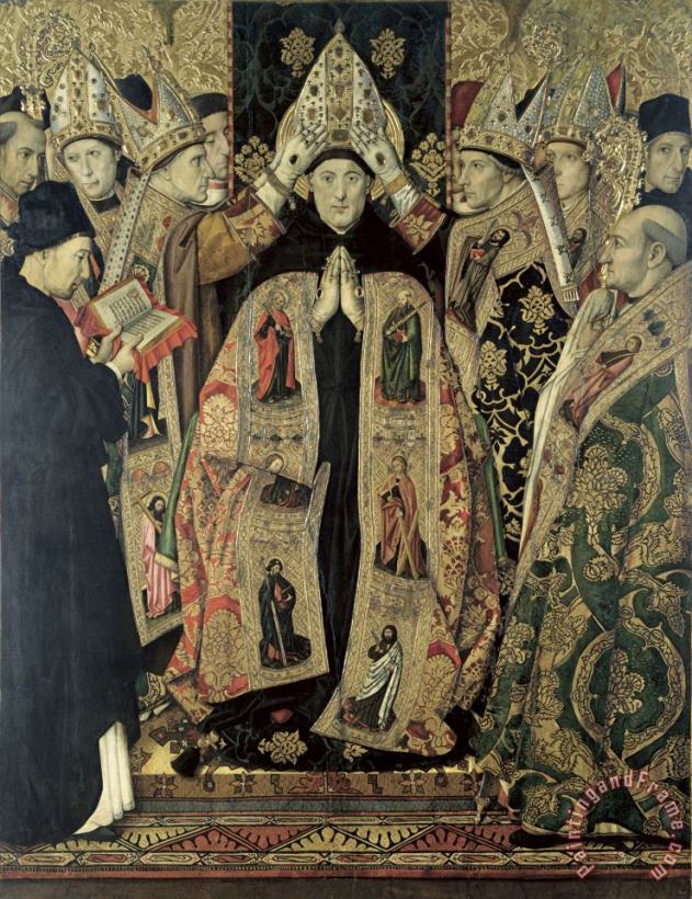 Consagracio De Sant Agusti painting - Jaime Huguet Consagracio De Sant Agusti Art Print