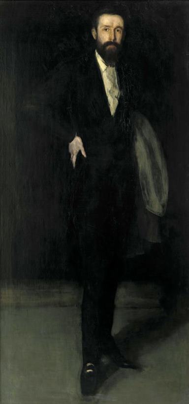 Arrangement in Black Portrait of F. R. Leyland painting - James Abbott McNeill Whistler Arrangement in Black Portrait of F. R. Leyland Art Print