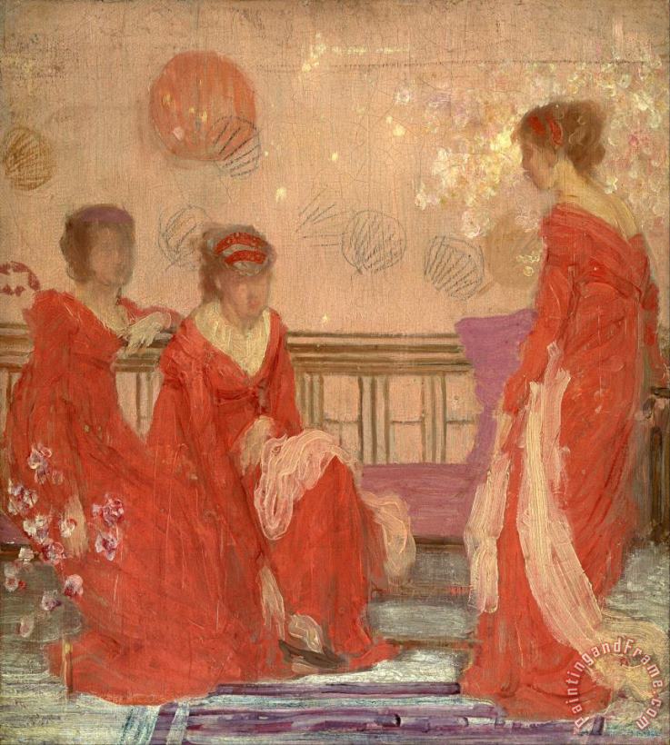 James Abbott McNeill Whistler Harmony in Flesh Colour And Red Art Print