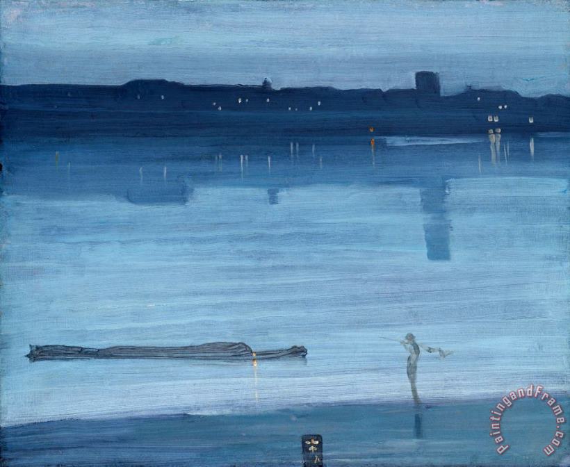 Nocturne Blue And Silver painting - James Abbott McNeill Whistler Nocturne Blue And Silver Art Print