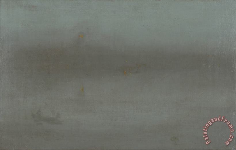Nocturne, Blue And Silver: Battersea Reach painting - James Abbott McNeill Whistler Nocturne, Blue And Silver: Battersea Reach Art Print