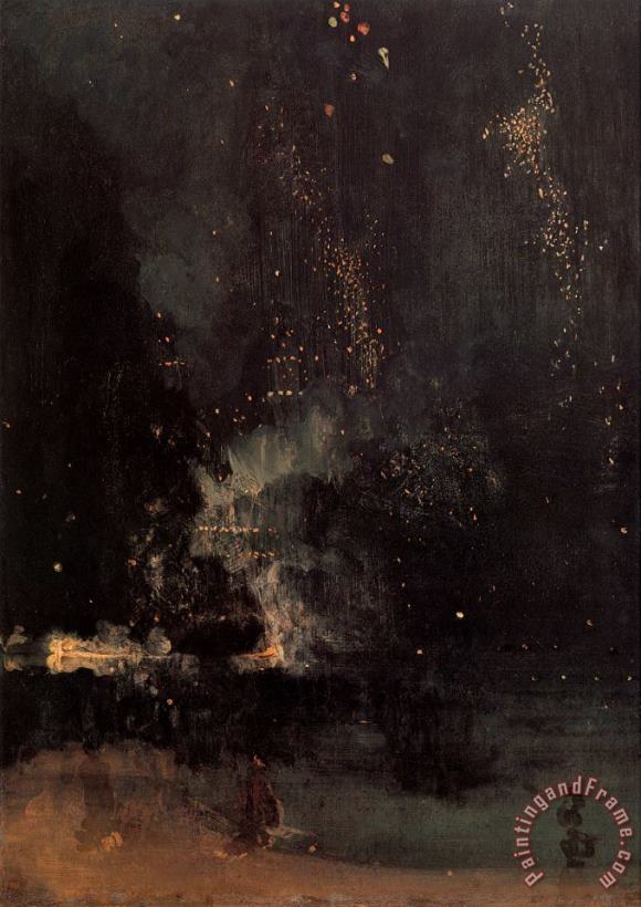 James Abbott McNeill Whistler Nocturne in Black And Gold The Falling Rocket Art Print