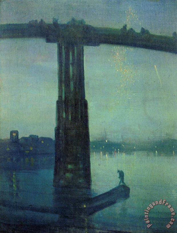 James Abbott McNeill Whistler Nocturne in Blue And Green Art Painting