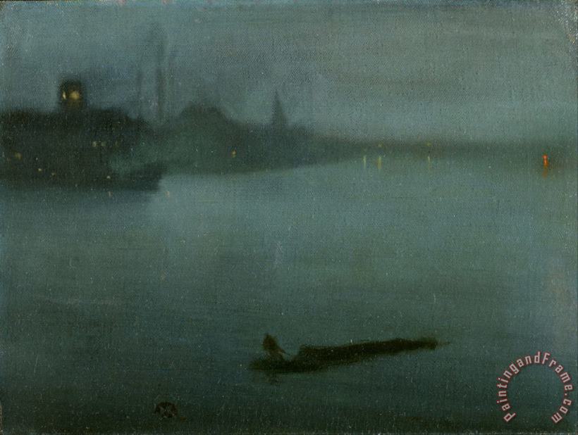 James Abbott McNeill Whistler Nocturne in Blue And Silver Art Painting
