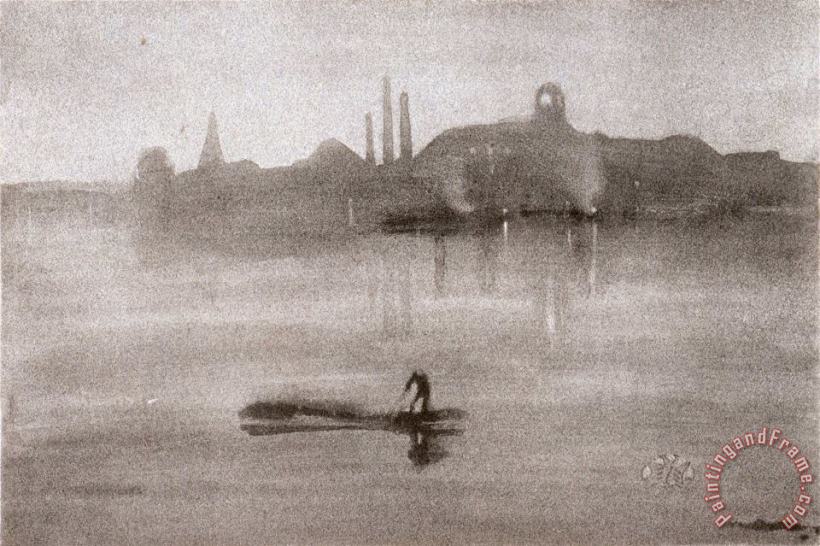 James Abbott McNeill Whistler Nocturne The River at Battersea Art Print