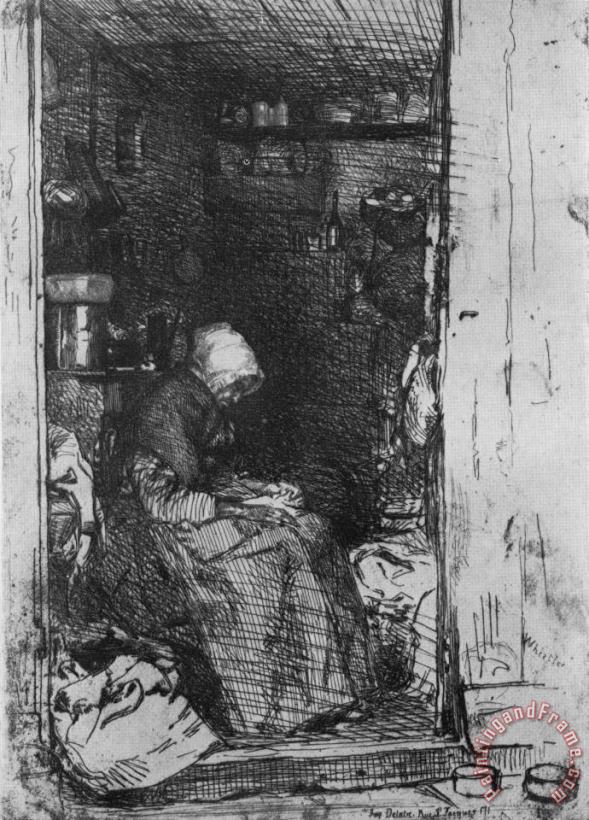 James Abbott McNeill Whistler Old Woman with Rags Art Painting
