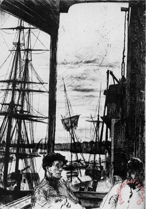 Rotherhithe painting - James Abbott McNeill Whistler Rotherhithe Art Print