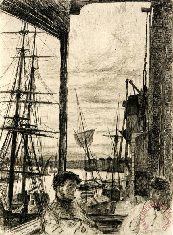 Rotherhithe painting - James Abbott McNeill Whistler Rotherhithe Art Print