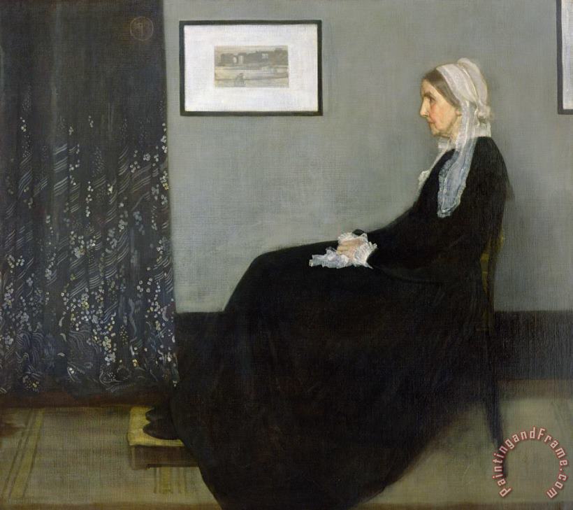 Whistlers Mother painting - James Abbott McNeill Whistler Whistlers Mother Art Print