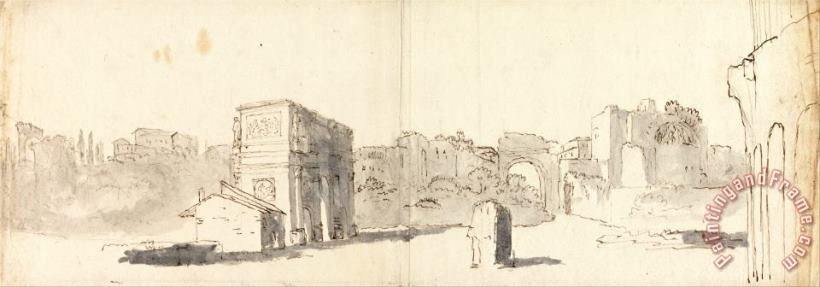 Rome, a View of The Arch of Constantine with Other Ruins painting - James Barry Rome, a View of The Arch of Constantine with Other Ruins Art Print