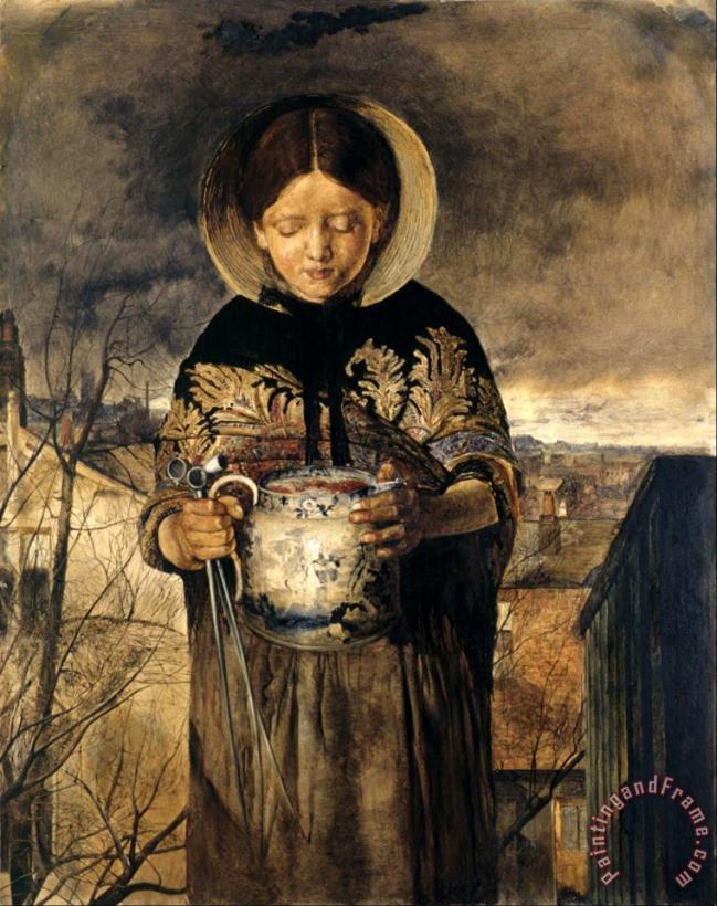 James Campbell Girl with Jug of Ale And Pipes Art Painting