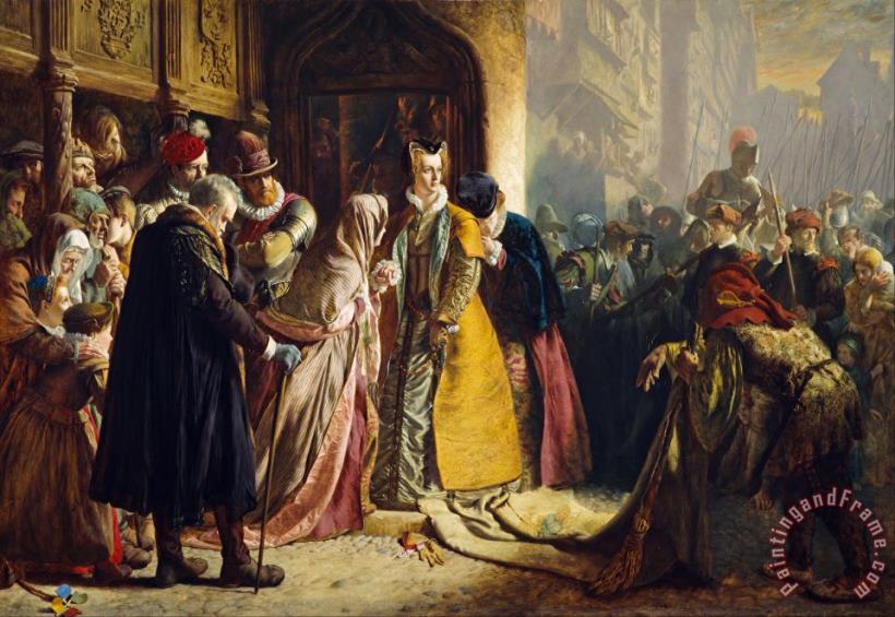 The Return of Mary Queen of Scots to Edinburgh painting - James Drummond The Return of Mary Queen of Scots to Edinburgh Art Print