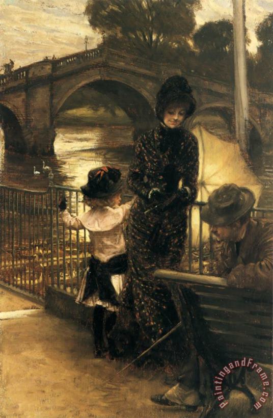 James Jacques Joseph Tissot By The Thames at Richmond Art Painting