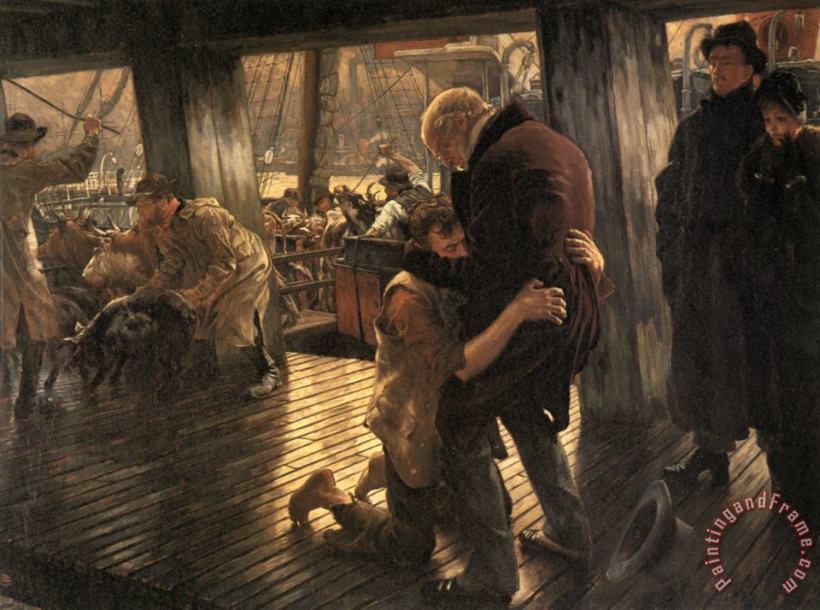 The Prodigal Son in Modern Life The Return painting - James Jacques Joseph Tissot The Prodigal Son in Modern Life The Return Art Print
