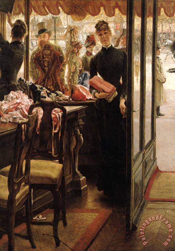 James Jacques Joseph Tissot The Shop Girl Art Painting