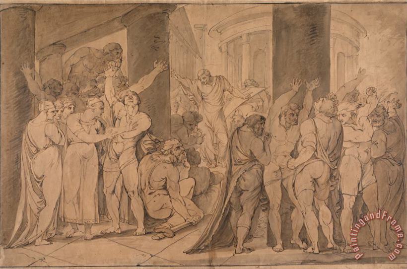 James Jefferys The Body of Lucretia Exposed to The Romans Art Painting