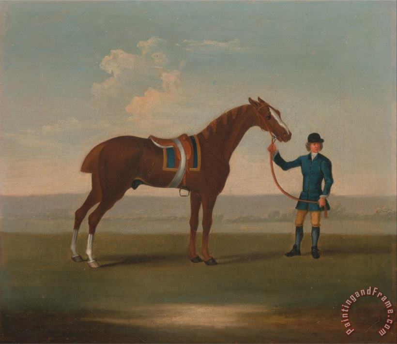 One of Four Portraits of Horses a Chestnut Horse painting - James Seymour One of Four Portraits of Horses a Chestnut Horse Art Print