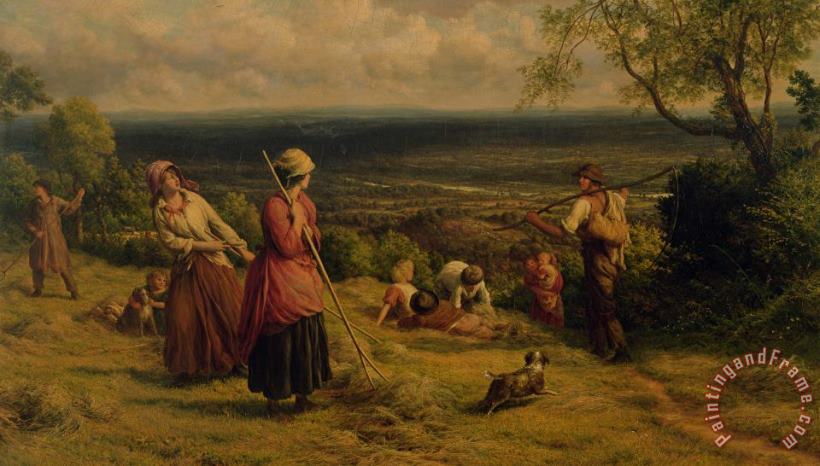 James Thomas Linnell The Haymakers Art Painting