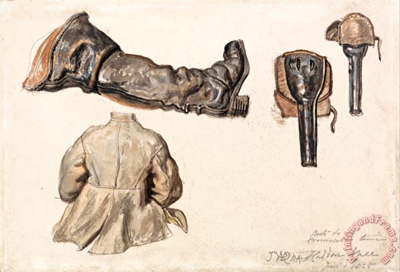Boots, Etc. Cromwell's Time, Haddon Hall, Jan. 9, 1825 painting - James Ward Boots, Etc. Cromwell's Time, Haddon Hall, Jan. 9, 1825 Art Print