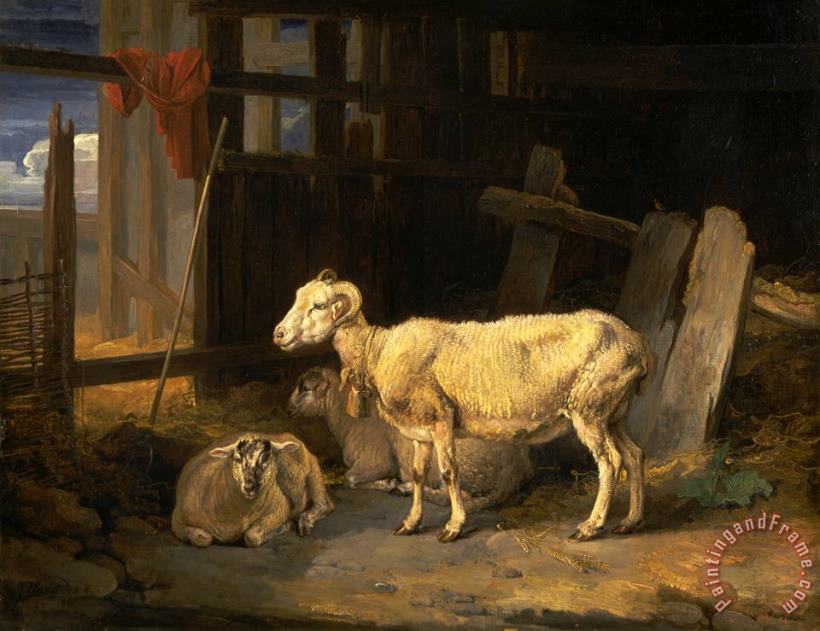 James Ward Heath Ewe And Lambs Art Painting