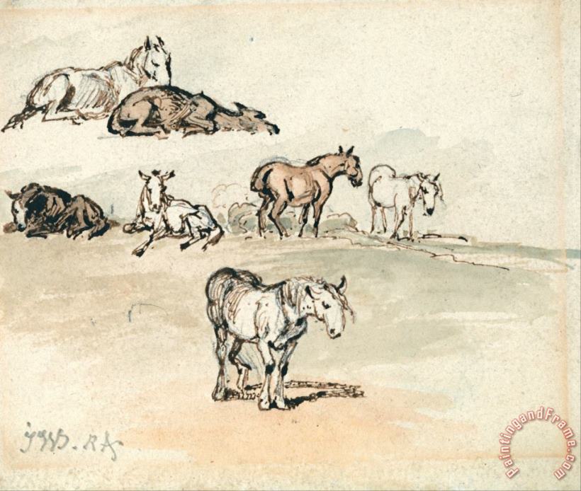 James Ward Studies of Horses Art Print