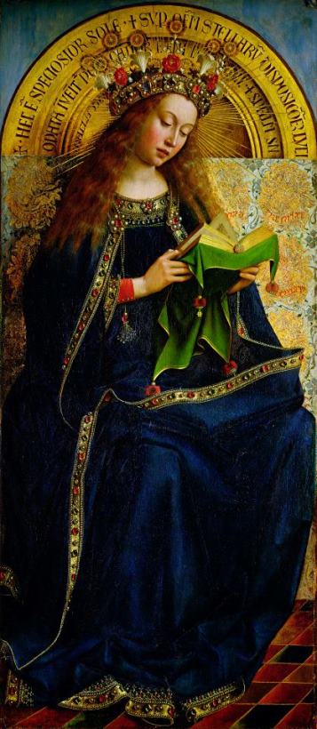 Jan and Hubert Van Eyck The Ghent Altarpiece The Virgin Mary Art Print