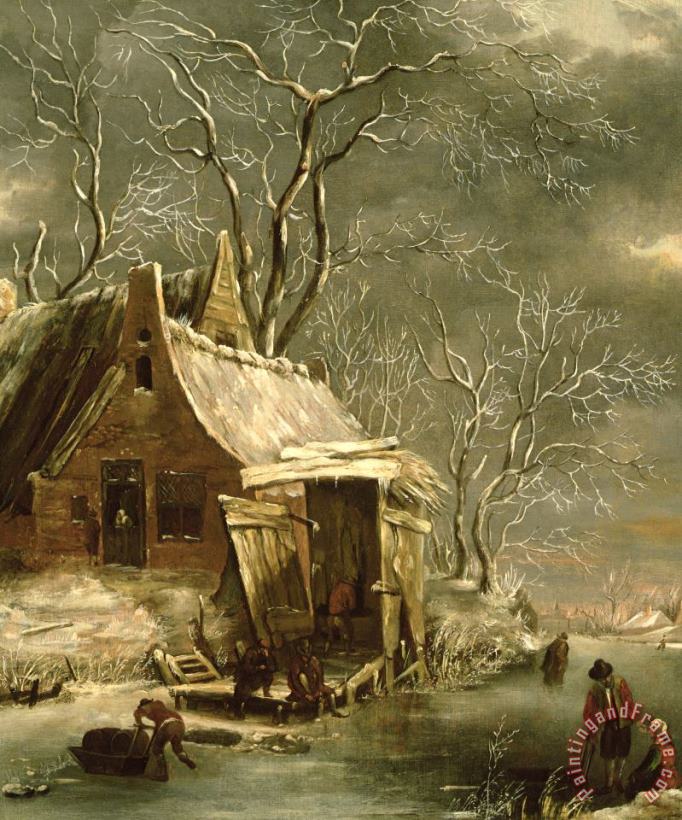 Jan Beerstraten Winter Scene Art Painting