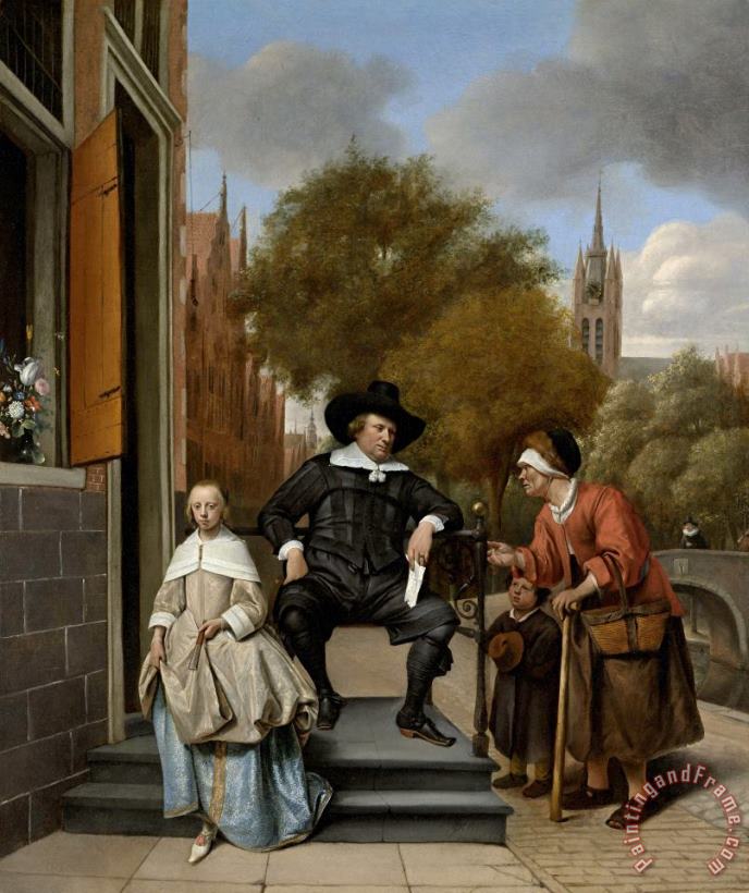 Adolf And Catharina Croeser, Known As 'the Burgomaster of Delft And His Daughter' painting - Jan Havicksz Steen Adolf And Catharina Croeser, Known As 'the Burgomaster of Delft And His Daughter' Art Print