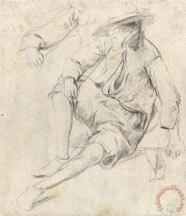 Jan Havicksz Steen Sitting Man with Pipe Art Print