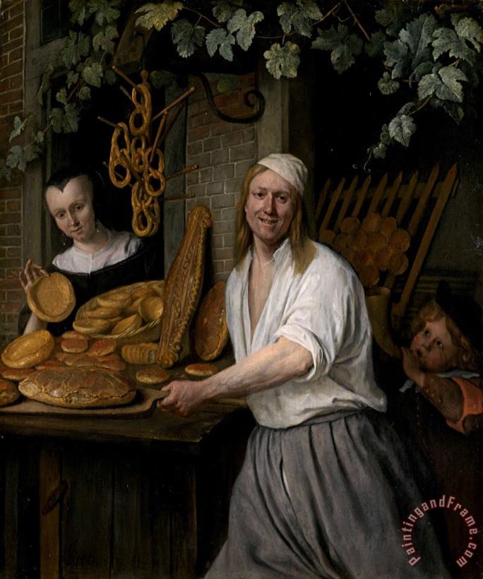 Jan Havicksz Steen The Baker Arent Oostwaard And His Wife, Catharina Keizerswaard Art Print