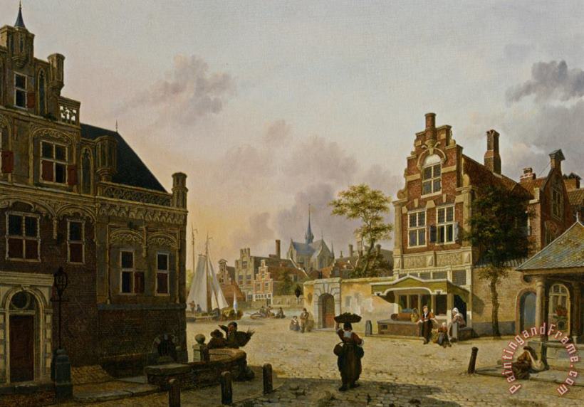 Jan Hendrik Verheijen A Summer Day in Haarlem Art Painting