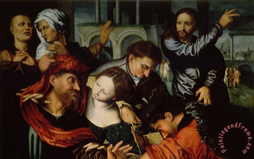 Jan Sanders van Hemessen The Calling of St. Matthew Art Painting