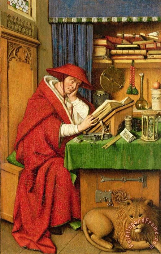 St. Jerome in his Study painting - Jan van Eyck St. Jerome in his Study Art Print
