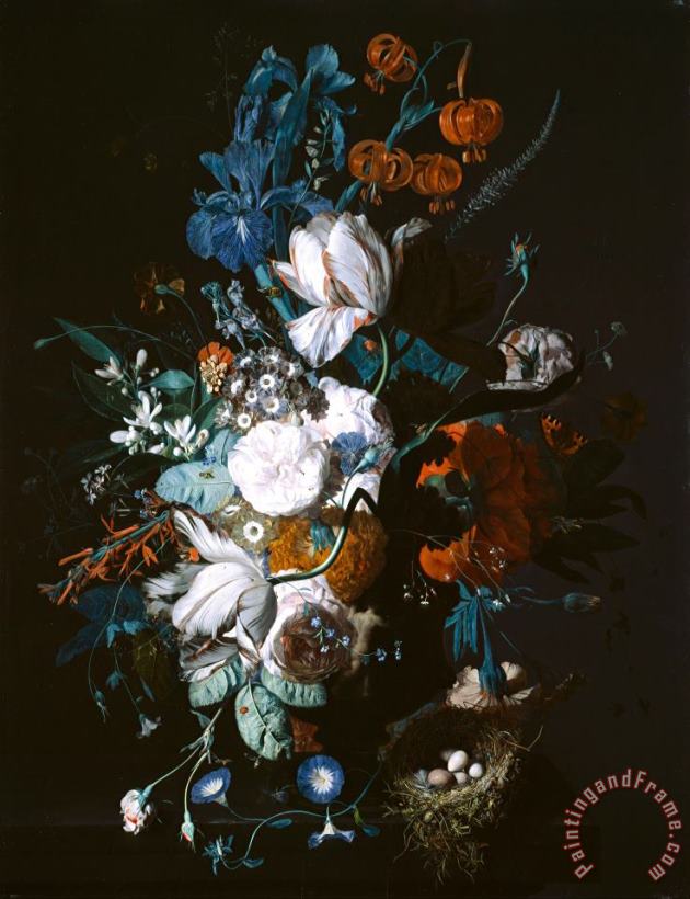 Jan van Huysum  Vase with Flowers Art Painting