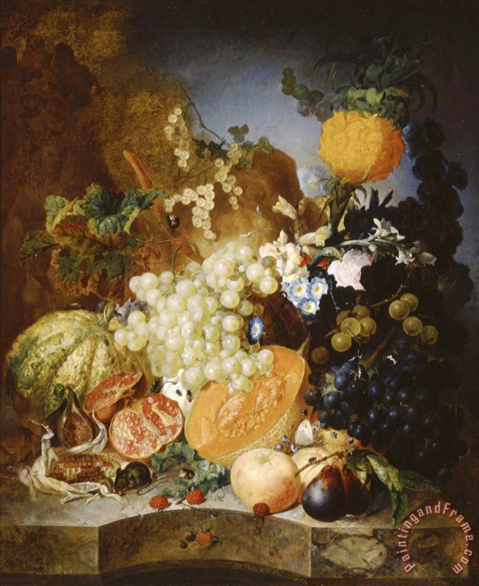 Jan van Os Still Life with Fruit Art Painting