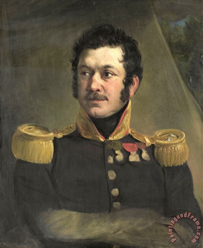 Jan Willem Pieneman Portrait of Lieutenant General Frederik Knotzer Art Painting