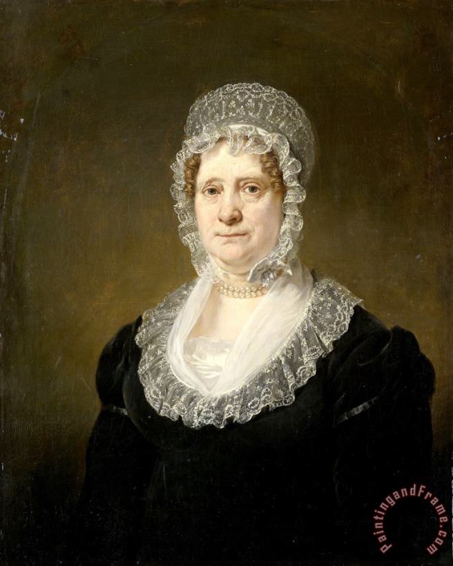 Jan Willem Pieneman Portrait of Sara De Haan, Widow of The Amsterdam Underwriter Cornelis Hartsen Art Print
