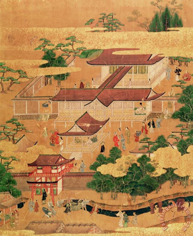 The Life and Pastimes of the Japanese Court - Tosa School - Edo Period painting - Japanese School The Life and Pastimes of the Japanese Court - Tosa School - Edo Period Art Print