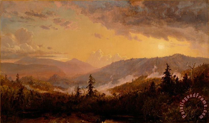 Jasper Francis Cropsey Sunset after a Storm in the Catskill Mountains Art Painting