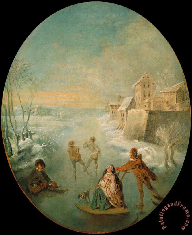 Jean-Baptiste Pater Winter Art Painting