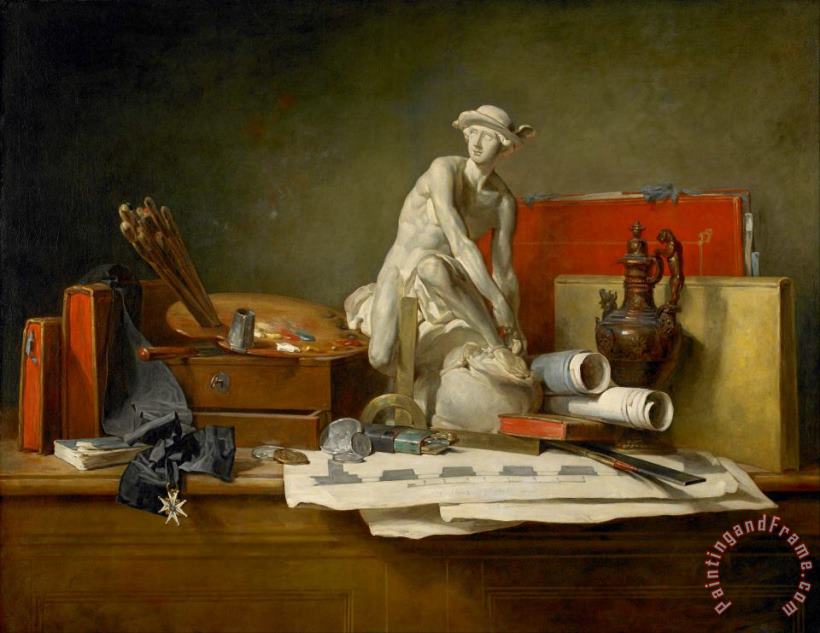 The Attributes of The Arts And The Rewards Which Are Accorded Them painting - Jean-Baptiste Simeon Chardin The Attributes of The Arts And The Rewards Which Are Accorded Them Art Print