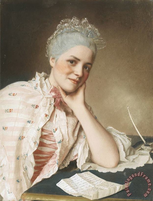 Jean-Etienne Liotard Portrait De Mademoiselle Louise Jacquet Jean Etienne Liotard Art Painting