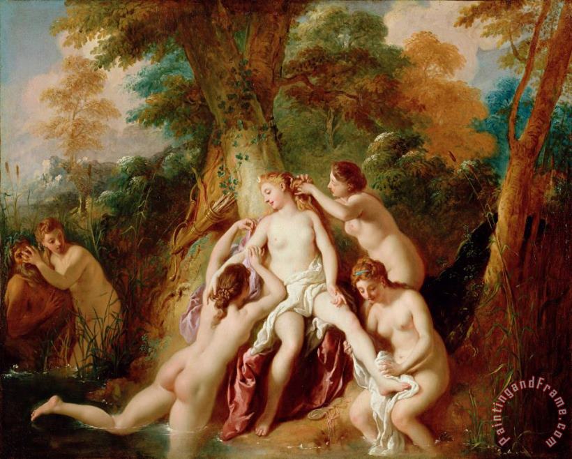 Diana And Her Nymphs Bathing painting - Jean-Franco de Troy Diana And Her Nymphs Bathing Art Print