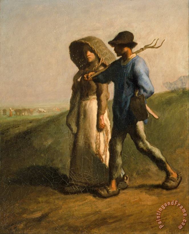 Jean-Francois Millet Going to Work Art Painting
