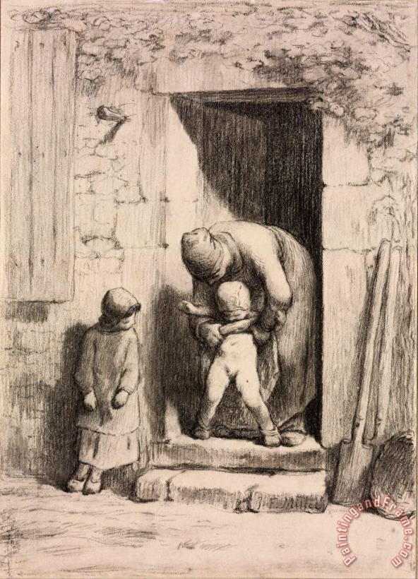 Jean-Francois Millet Maternal Solicitude Art Painting