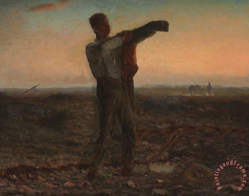 The End Of The Day Effect Of Evening painting - Jean-Francois Millet The End Of The Day Effect Of Evening Art Print