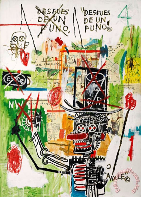 Jean-michel Basquiat After Puno Art Painting