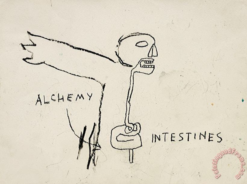 Alchemy, 1985 painting - Jean-michel Basquiat Alchemy, 1985 Art Print