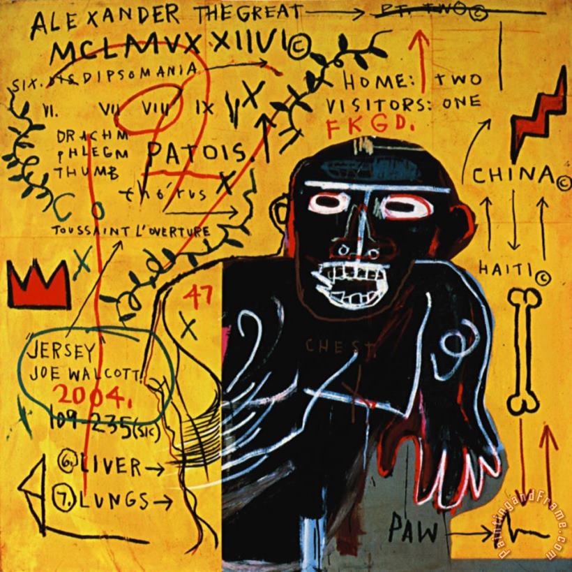 All Colored Cast Part III painting - Jean-michel Basquiat All Colored Cast Part III Art Print