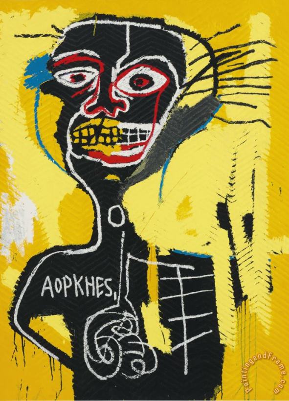 Jean-michel Basquiat Cabeza Art Painting